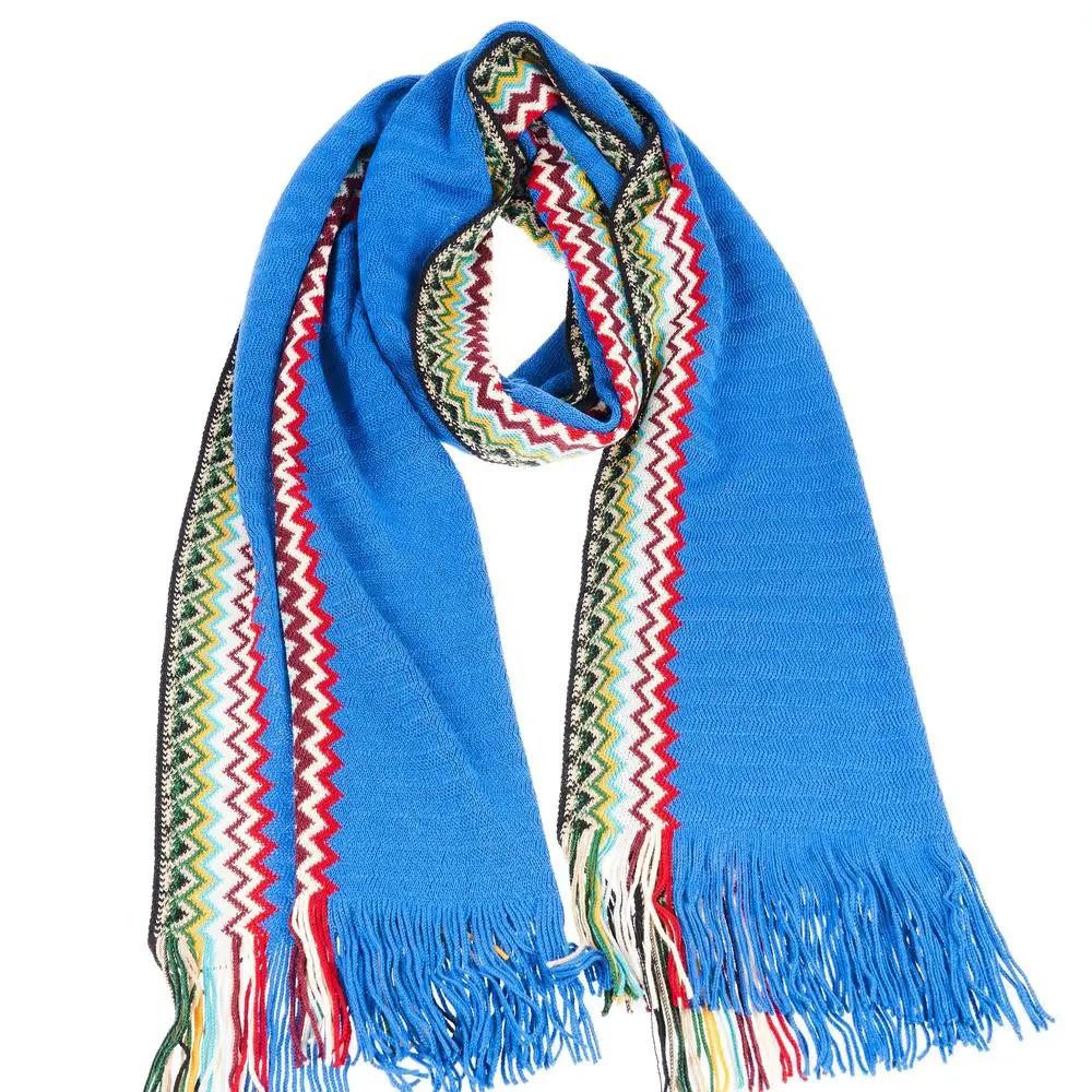 Écharpe Missoni bleue en laine pour homme