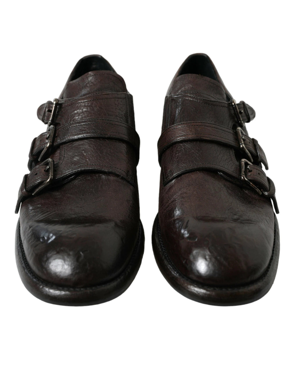 Dolce & Gabbana Brown Leather Strap Formal Dress Shoes by Dolce & Gabbana