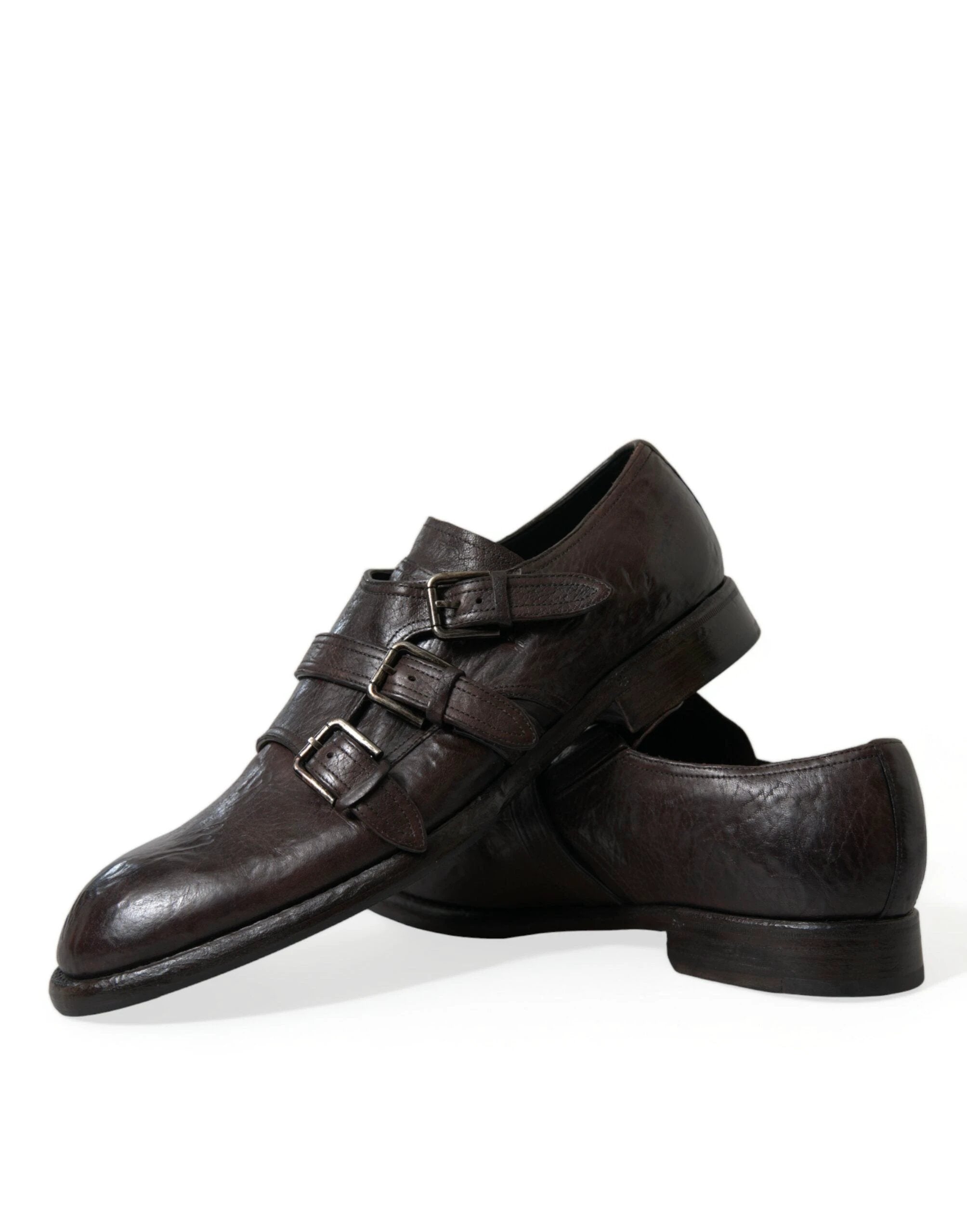 Dolce & Gabbana Brown Leather Strap Formal Dress Shoes by Dolce & Gabbana