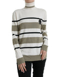Dolce & Gabbana Multicolor Stripe Wool Logo Pullover Sweater by Dolce & Gabbana