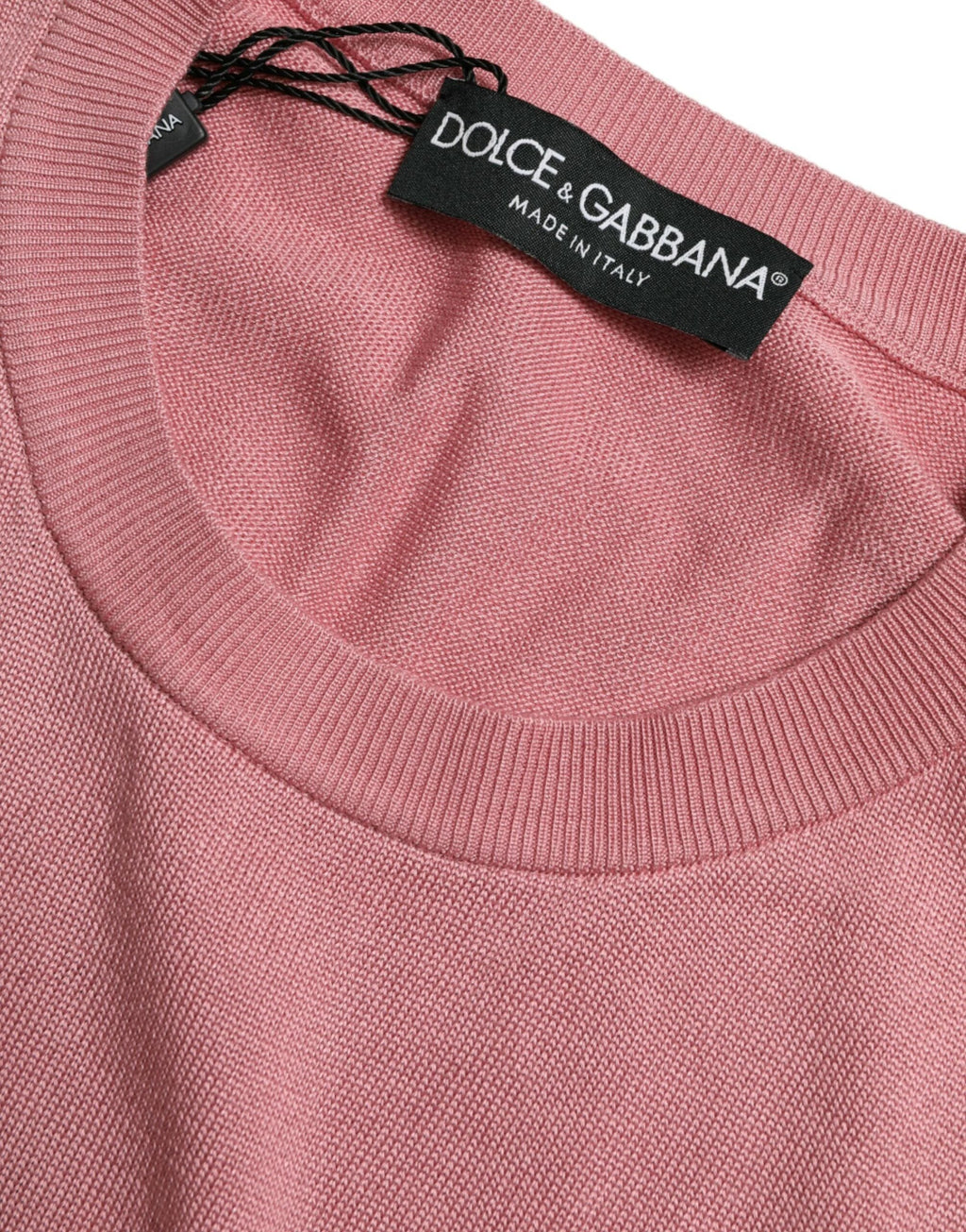 Dolce & Gabbana Pink Crew Neck Cropped Sleeveless Tank Top by Dolce & Gabbana