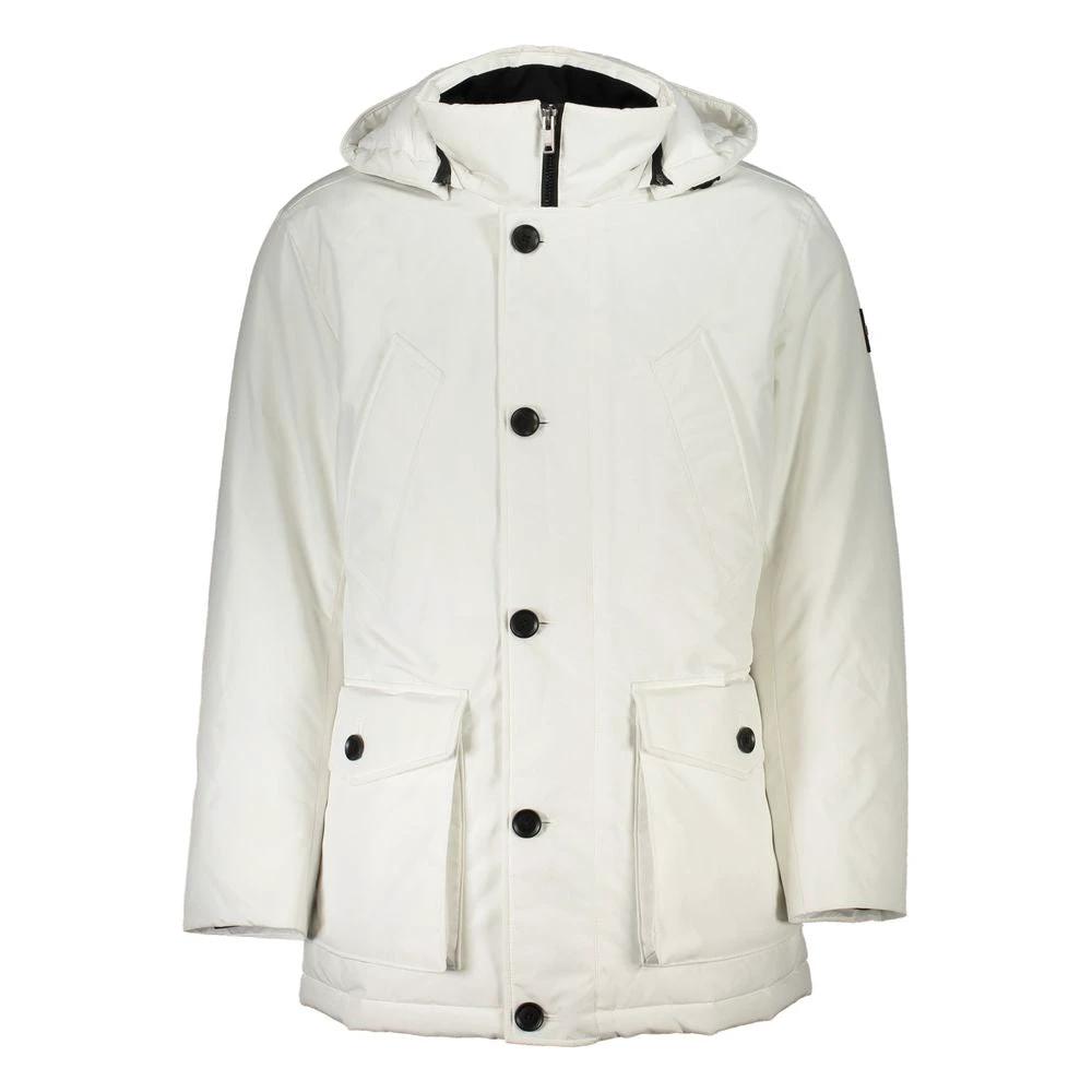 Hugo Boss White Elastane Jacket by Hugo Boss
