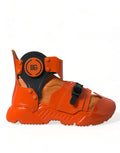 Dolce & Gabbana Orange Multi Panel Chunky High Top Sneakers Shoes by Dolce & Gabbana