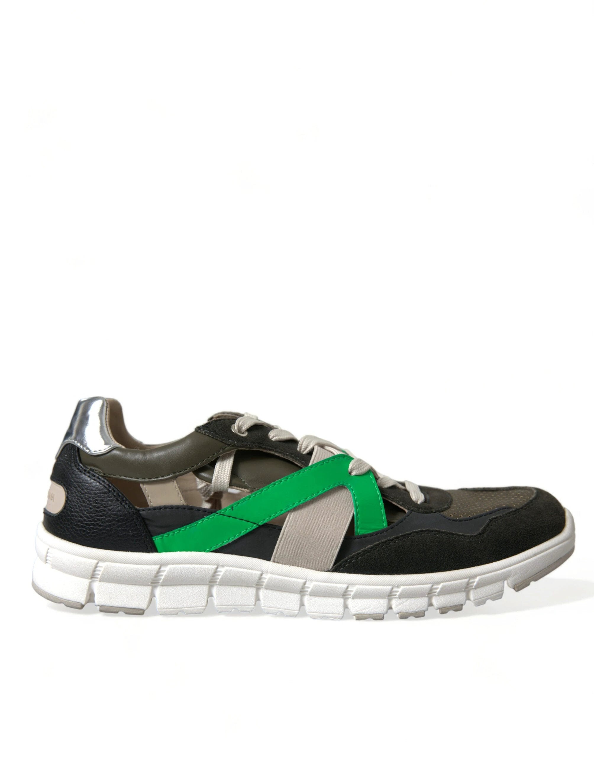 Dolce & Gabbana Multicolor Leather Suede Low Top Sneakers Shoes by Dolce & Gabbana