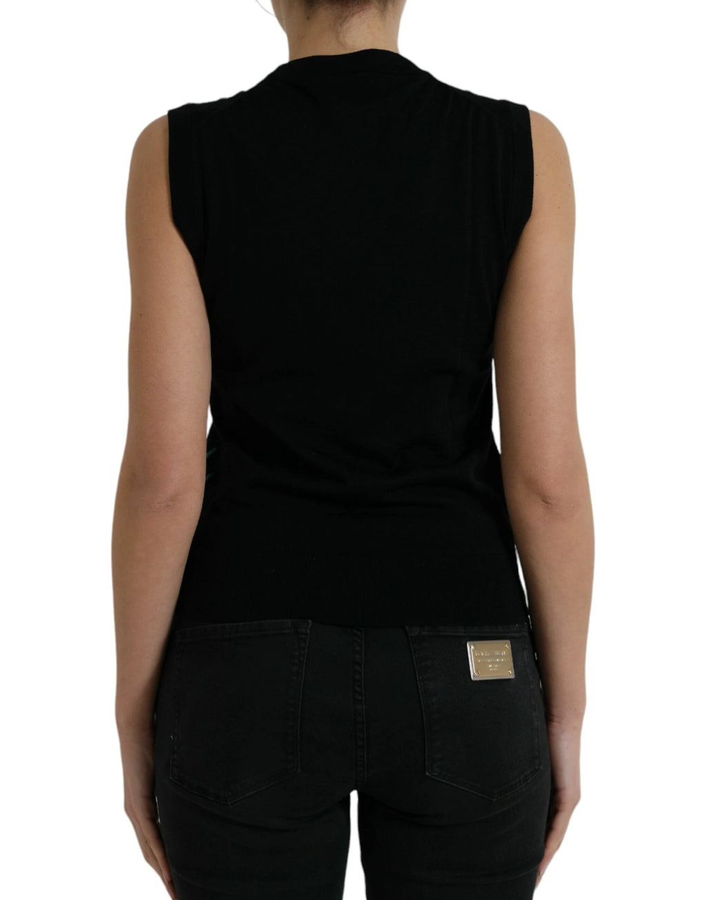 Dolce & Gabbana Black Jungle Crew Neck Sleeveless Tank Top by Dolce & Gabbana