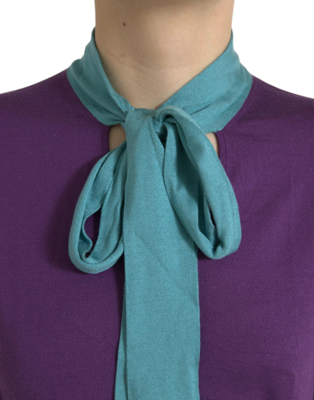 Dolce & Gabbana Multicolor Bow Fastening Pullover Sweater by Dolce & Gabbana
