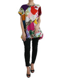 Dolce & Gabbana Multicolor Patchwork Cotton Silk Blouse Top by Dolce & Gabbana