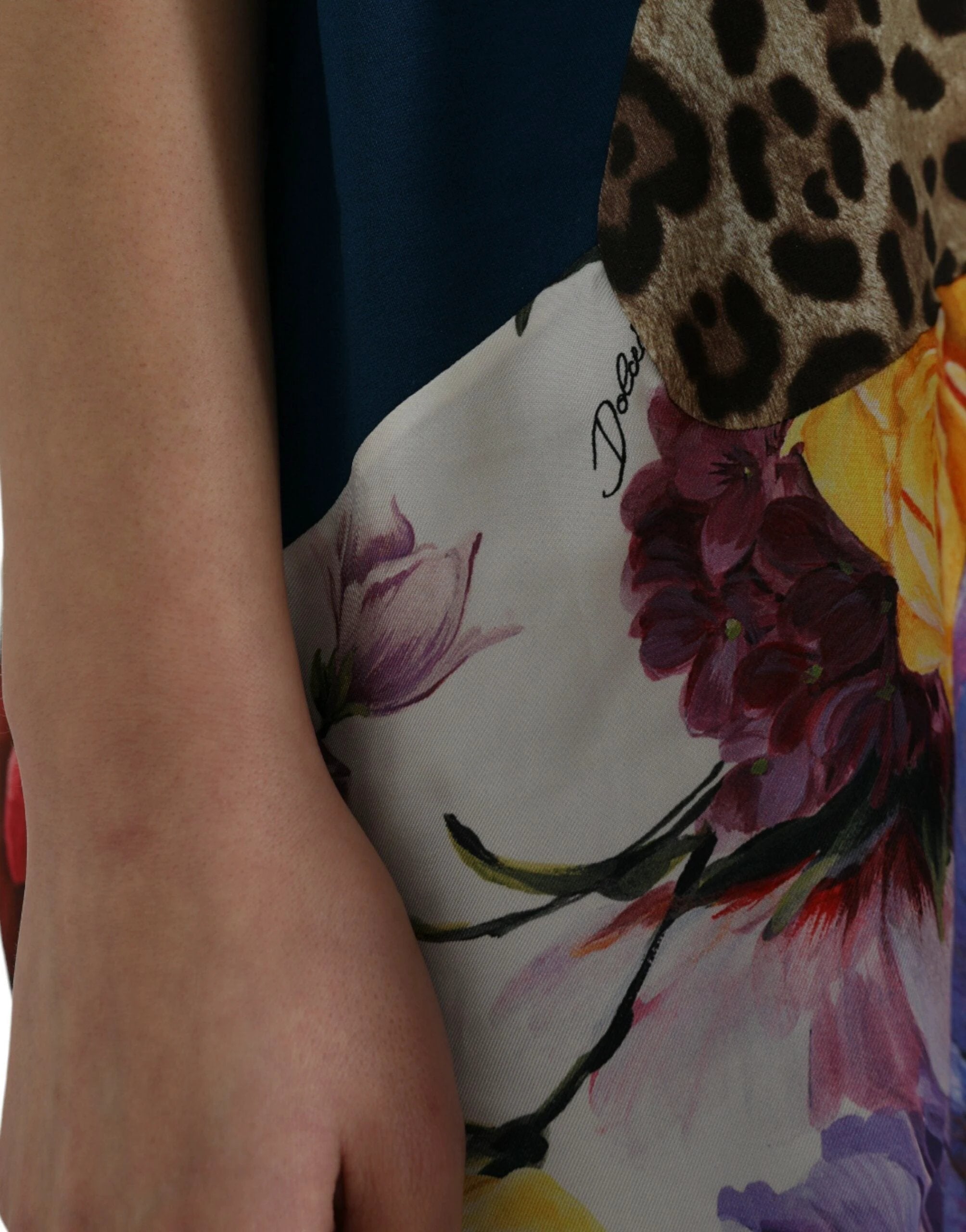 Dolce & Gabbana Multicolor Patchwork Cotton Silk Blouse Top by Dolce & Gabbana