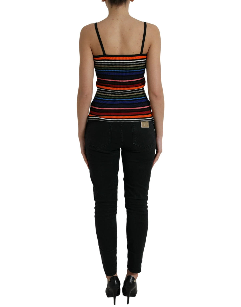 Dolce & Gabbana Multicolor Stripes Spaghetti Strap Tank Top by Dolce & Gabbana