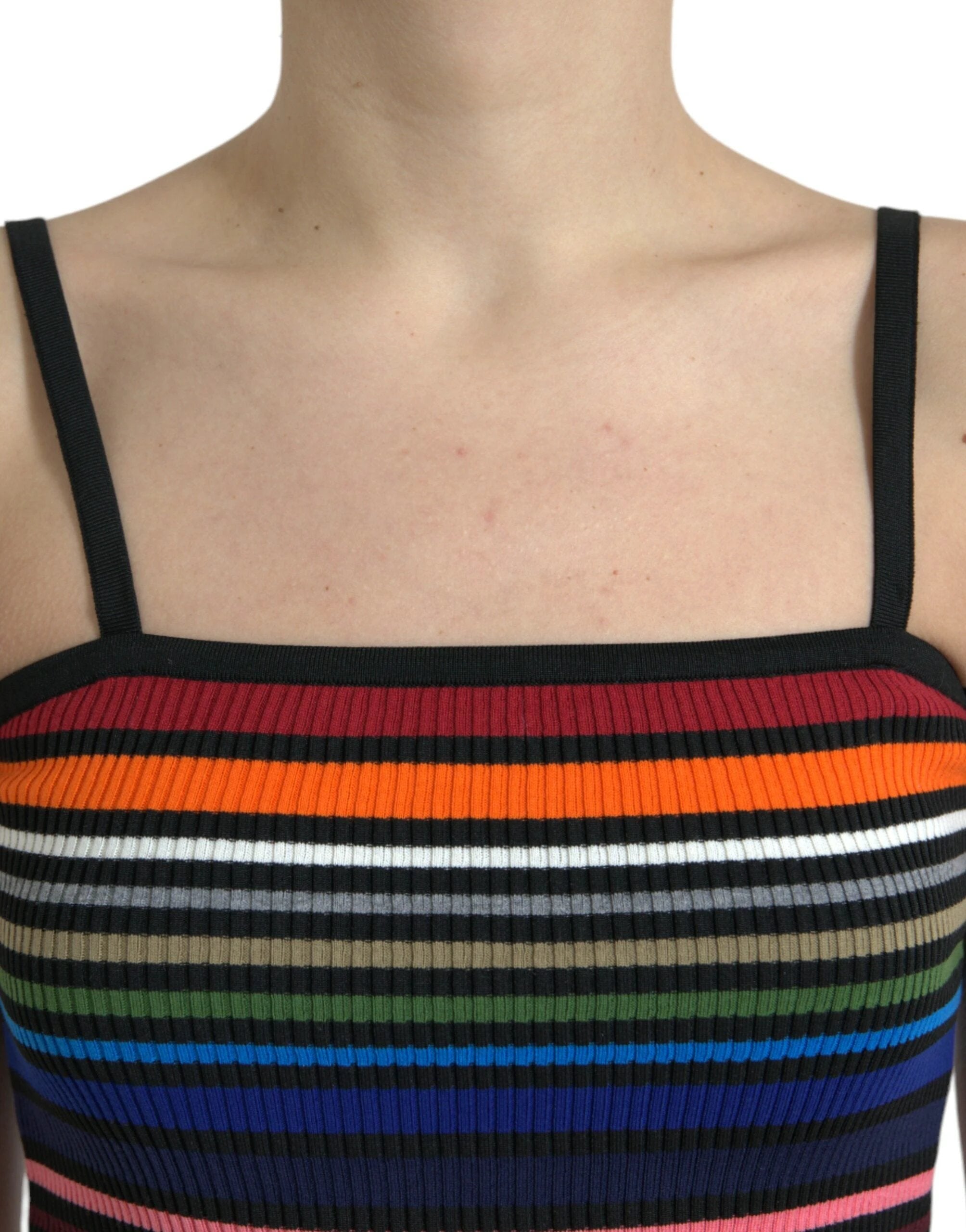 Dolce & Gabbana Multicolor Stripes Spaghetti Strap Tank Top by Dolce & Gabbana