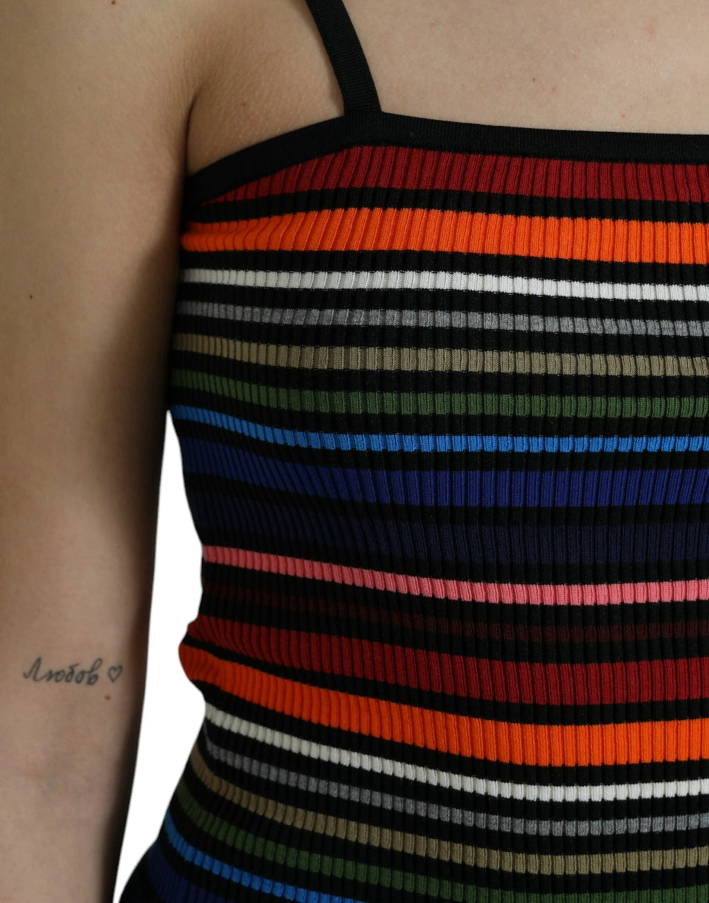 Dolce & Gabbana Multicolor Stripes Spaghetti Strap Tank Top by Dolce & Gabbana