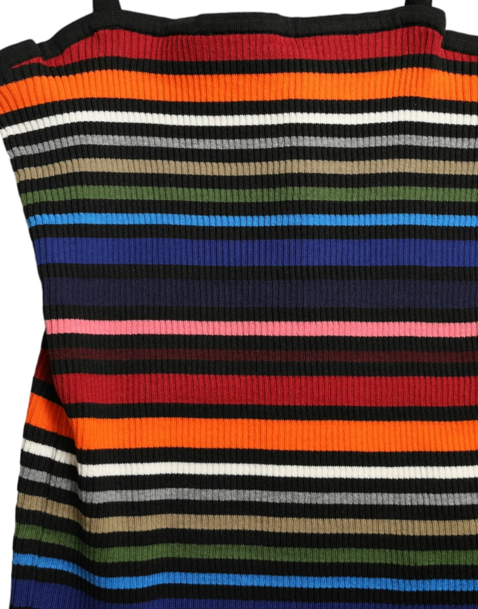Dolce & Gabbana Multicolor Stripes Spaghetti Strap Tank Top by Dolce & Gabbana