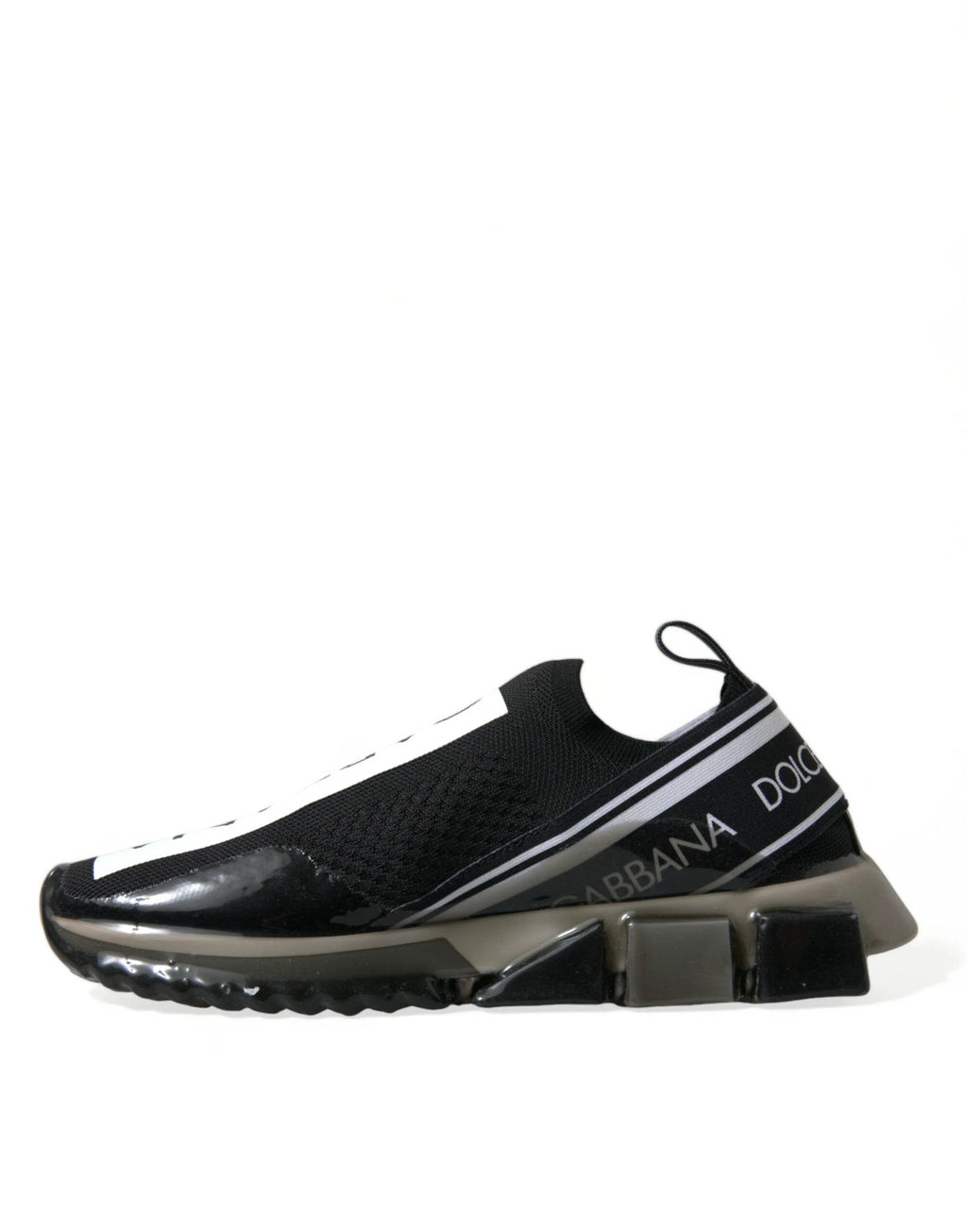 Dolce & Gabbana Black White Slip On Sneakers Sorrento Shoes by Dolce & Gabbana