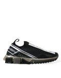 Dolce & Gabbana Black White Slip On Sneakers Sorrento Shoes by Dolce & Gabbana