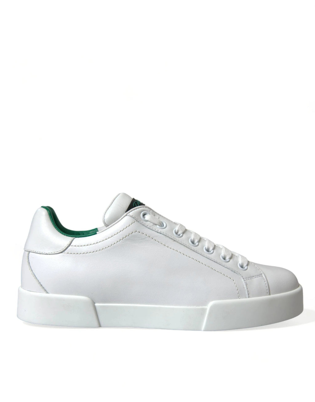 Dolce & Gabbana White Green Leather Portofino Sneakers Shoes by Dolce & Gabbana