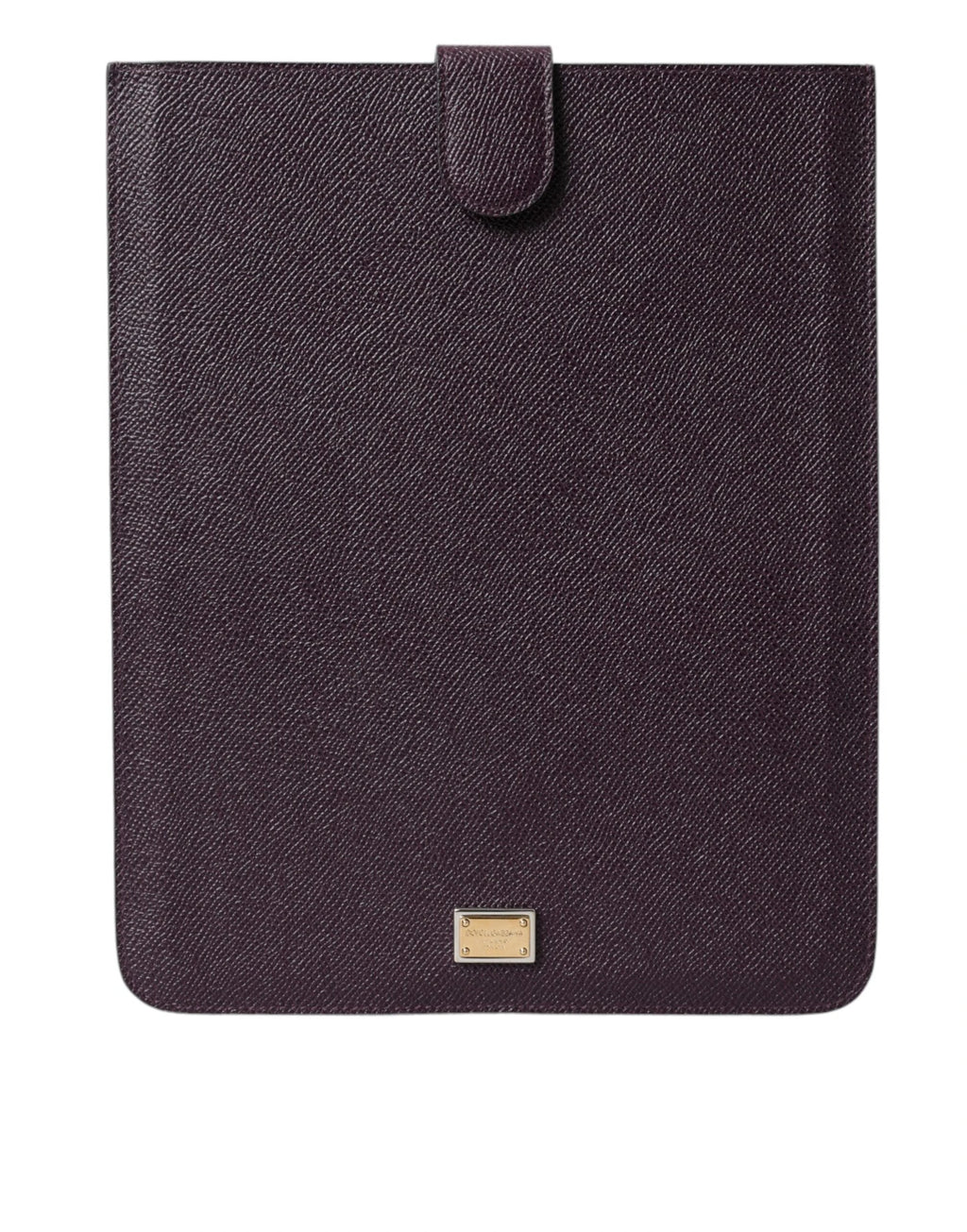 Dolce & Gabbana Dark Brown Leather Logo Plaque Cover Sleeve Tablet Case by Dolce & Gabbana