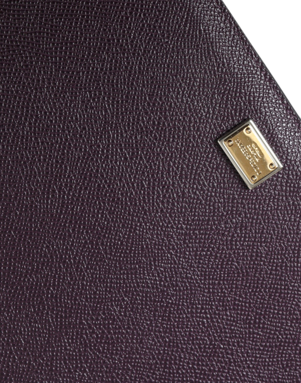 Dolce & Gabbana Dark Brown Leather Logo Plaque Cover Sleeve Tablet Case by Dolce & Gabbana