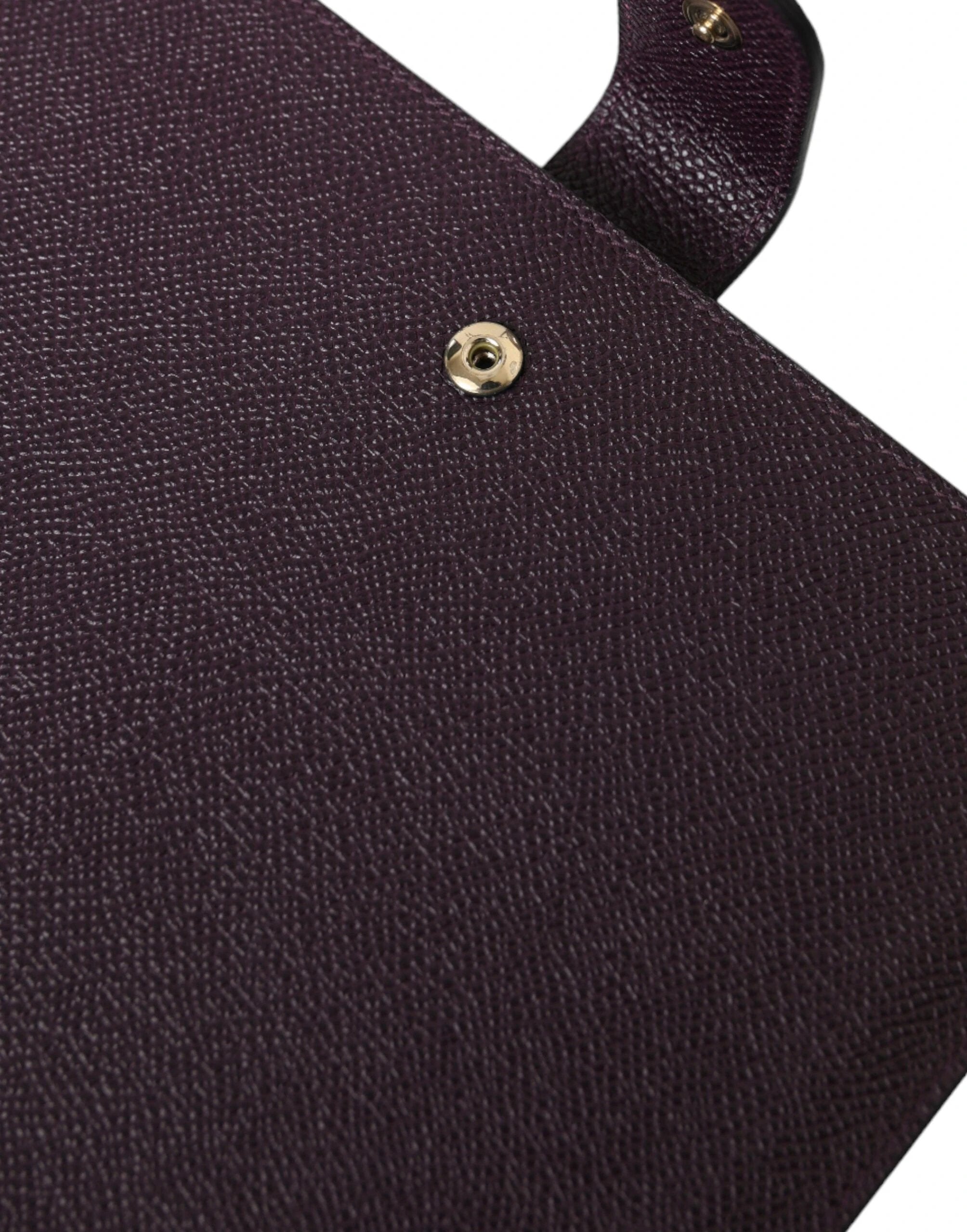 Dolce & Gabbana Dark Brown Leather Logo Plaque Cover Sleeve Tablet Case by Dolce & Gabbana