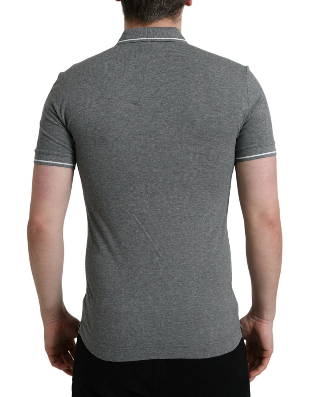 Dolce & Gabbana Gray Collared Short Sleeve Crown T-shirt by Dolce & Gabbana