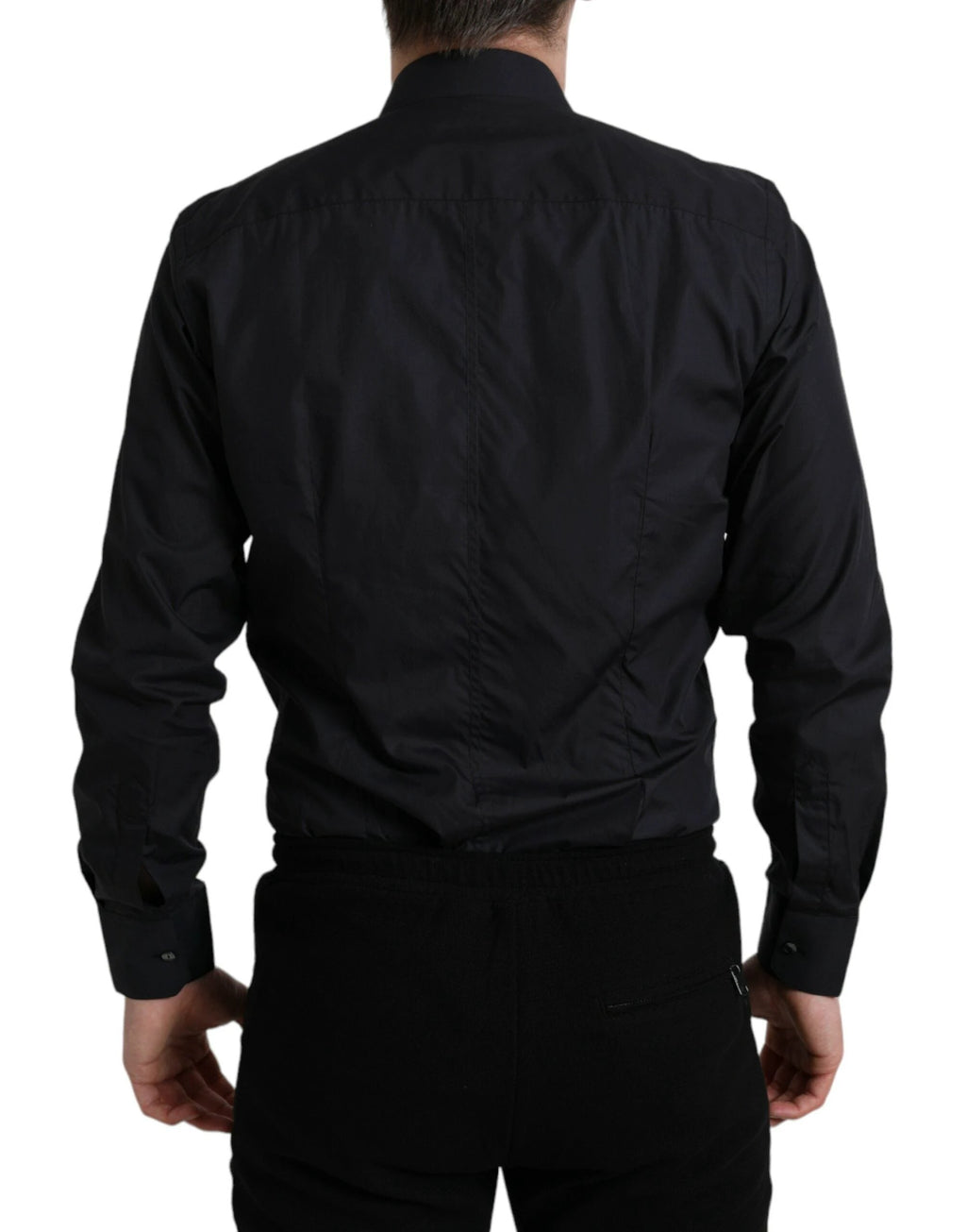 Dolce & Gabbana Navy Blue Cotton Collared Formal Dress Shirt by Dolce & Gabbana