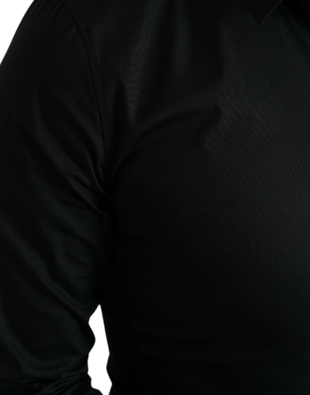 Dolce & Gabbana Black Cotton Stretch Slim Formal Dress Shirt by Dolce & Gabbana