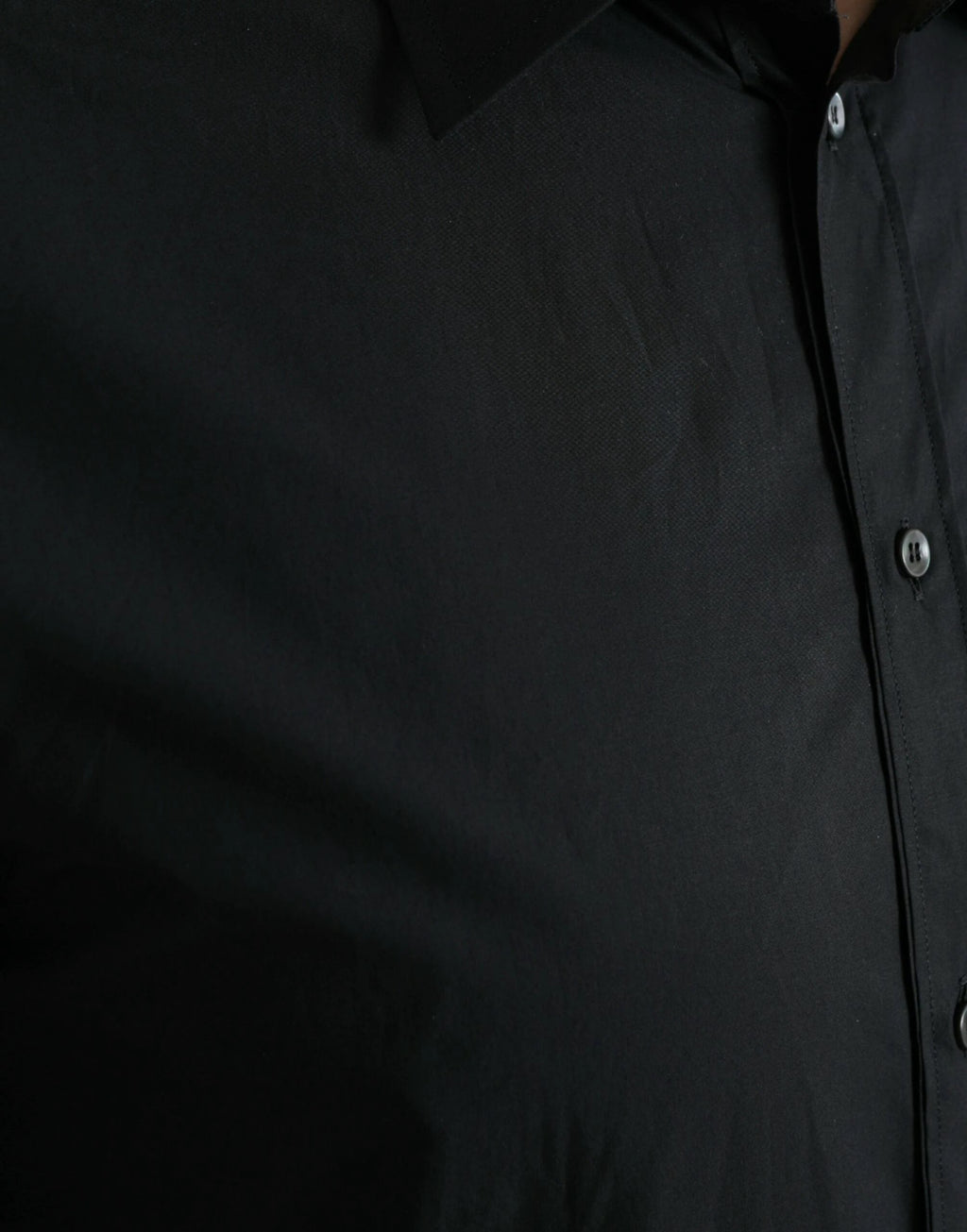 Dolce & Gabbana Black Cotton Men Formal GOLD Dress Shirt by Dolce & Gabbana