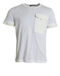 Dolce & Gabbana White Cotton Pocket Short Sleeves T-shirt by Dolce & Gabbana