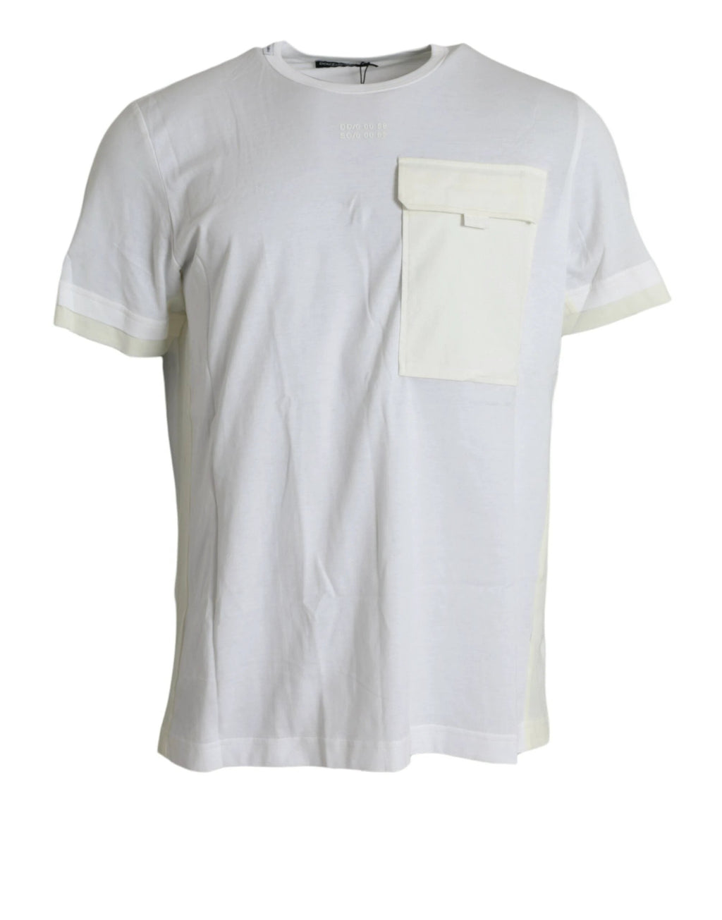 Dolce & Gabbana White Cotton Pocket Short Sleeves T-shirt by Dolce & Gabbana