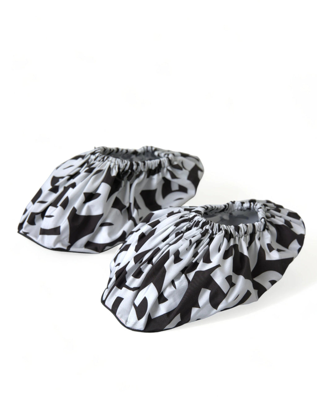 Dolce & Gabbana White Logo Print Nylon Slip On Flats Shoes by Dolce & Gabbana