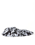 Dolce & Gabbana White Logo Print Nylon Slip On Flats Shoes by Dolce & Gabbana