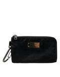 Dolce & Gabbana Black Nylon Logo Plaque Keyring Pouch Clutch Bags by Dolce & Gabbana