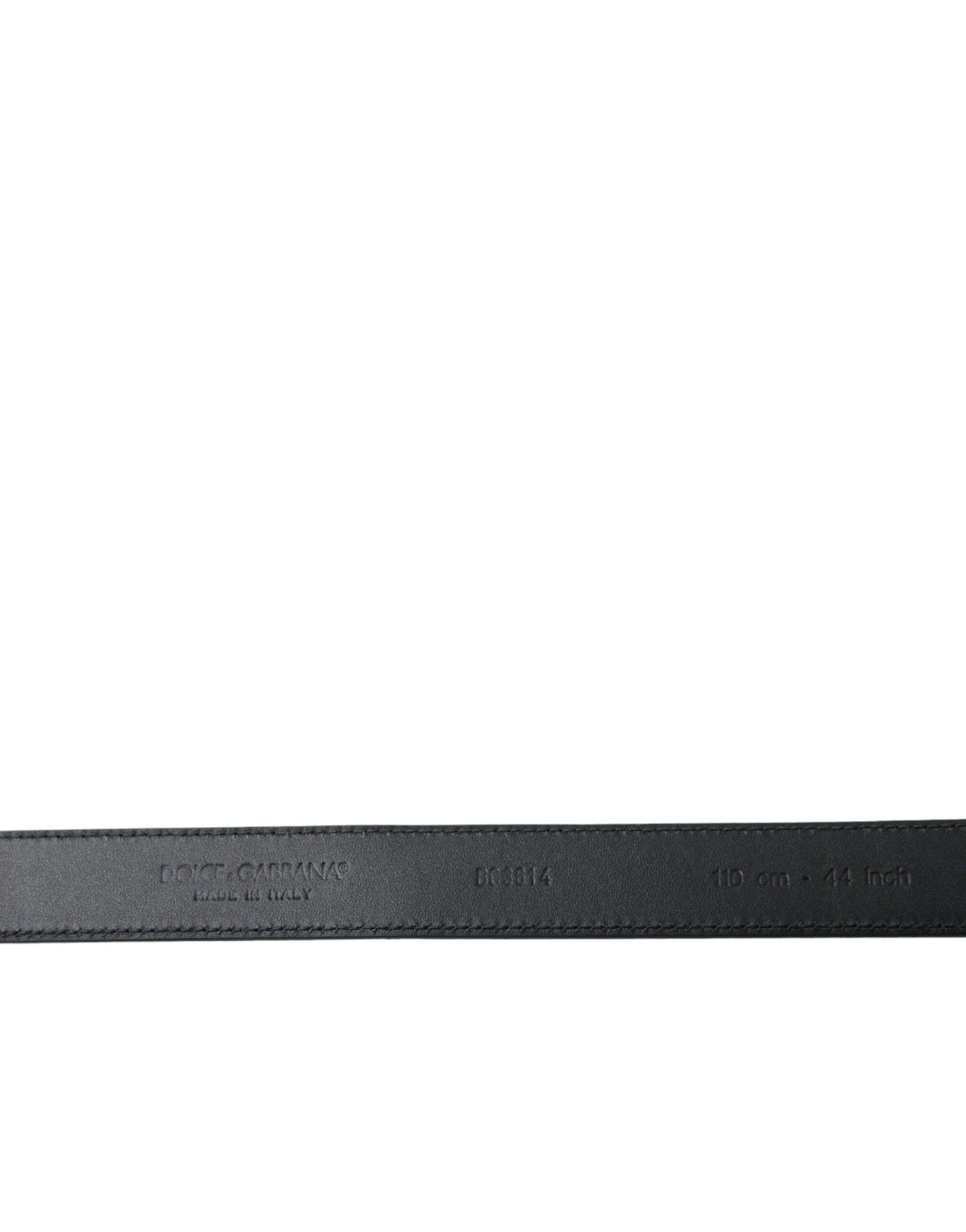 Dolce & Gabbana Black Goat Leather Antique Metal Buckle Belt by Dolce & Gabbana