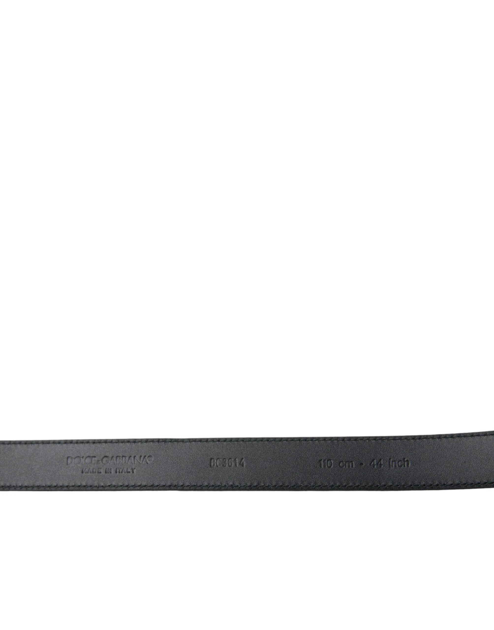 Dolce & Gabbana Black Suede Leather Gold Metal Buckle Belt by Dolce & Gabbana