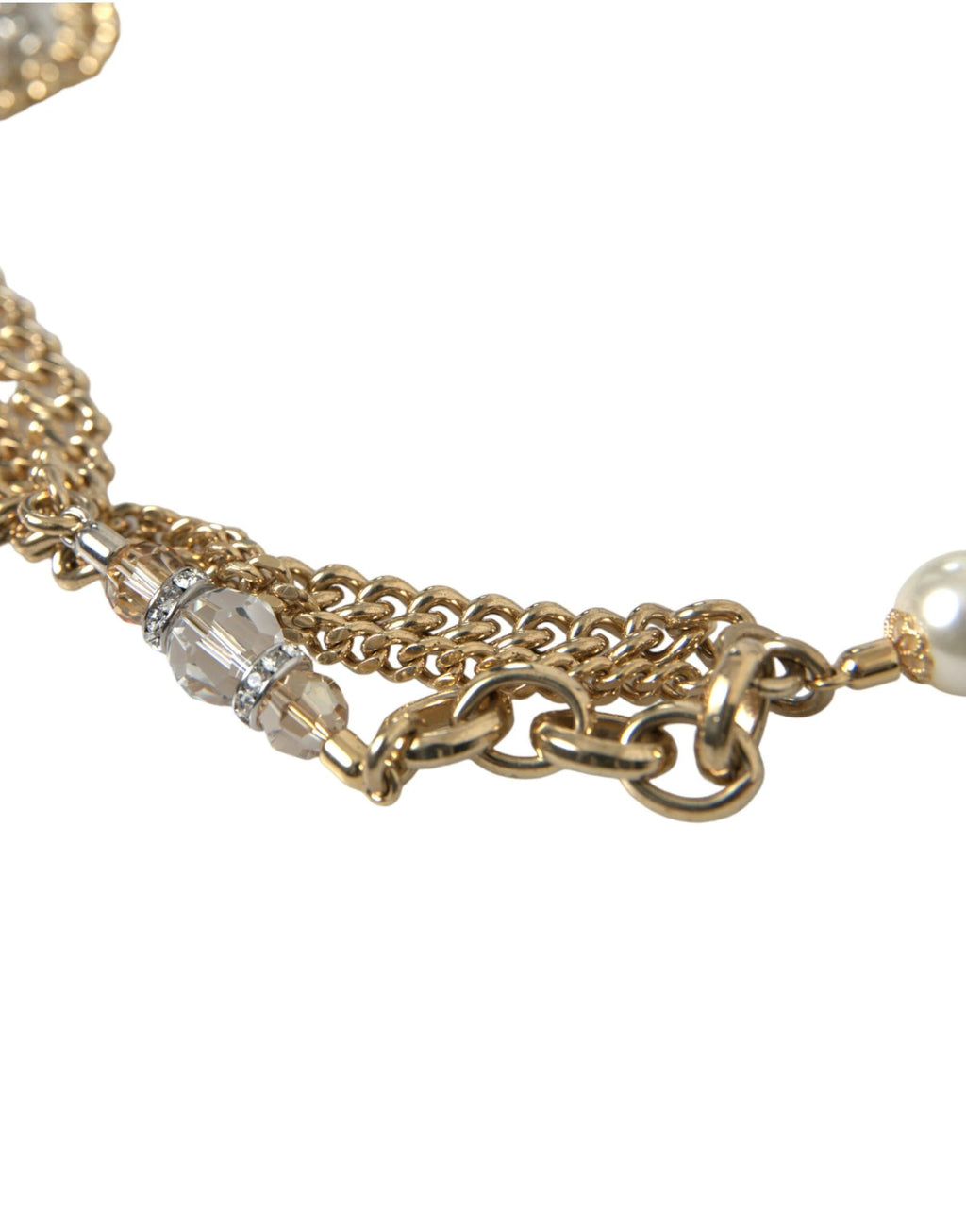 Dolce & Gabbana Blue Braided Gold Brass Chain Waist Belt by Dolce & Gabbana