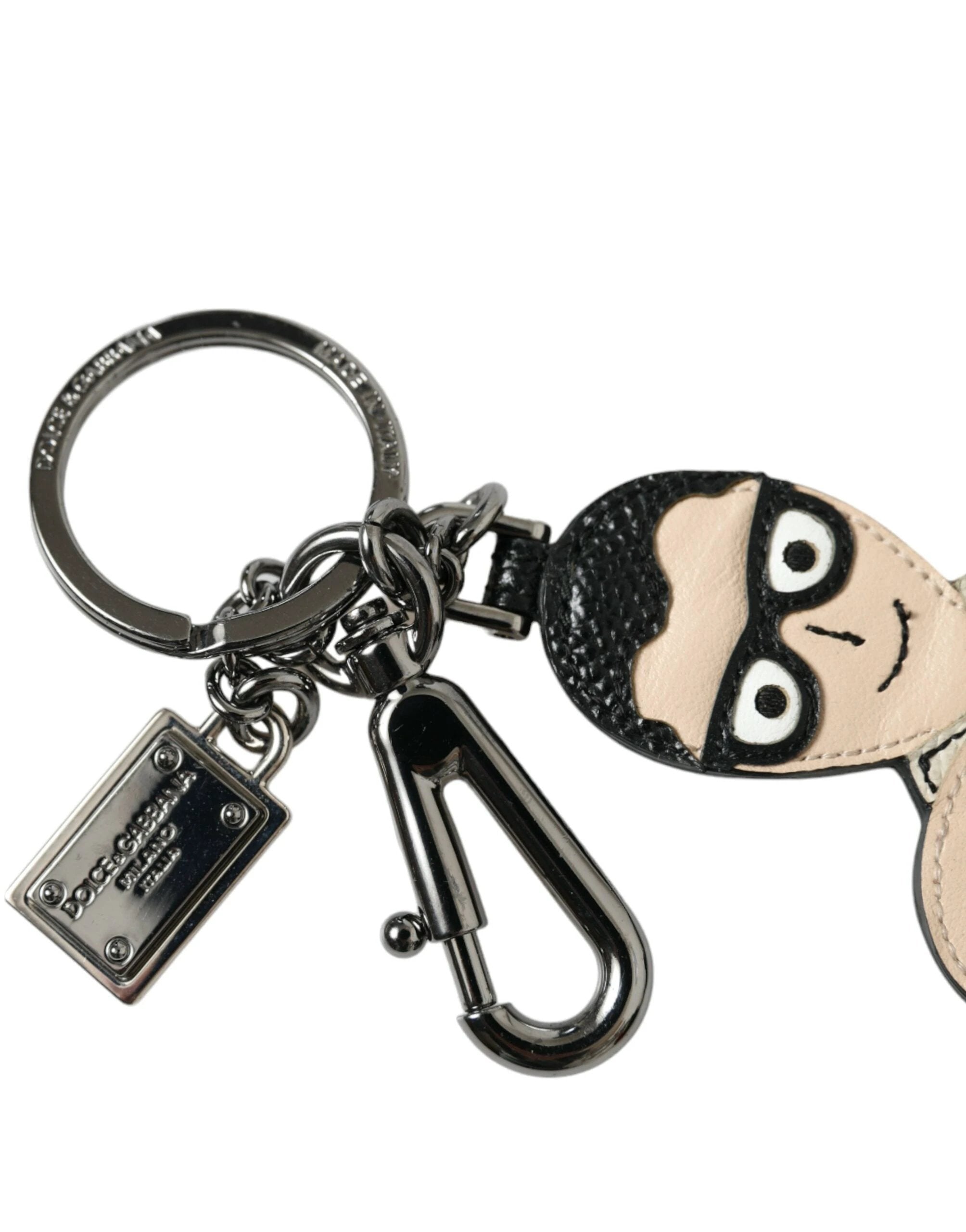 Dolce & Gabbana Leather Dominico Stefano #DGFAMILY Logo Badge Keychain by Dolce & Gabbana