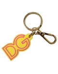 Dolce & Gabbana Yellow Rubber Gold Tone Metal DG Logo Keyring Keychain by Dolce & Gabbana