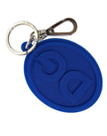 Dolce & Gabbana Blue Rubber DG Logo Silver Brass Metal Keyring Keychain by Dolce & Gabbana