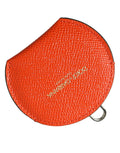 Dolce & Gabbana Orange Calfskin Leather Round Logo Hand Mirror Holder by Dolce & Gabbana
