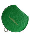 Dolce & Gabbana Green Calfskin Leather Round Logo Hand Mirror Holder by Dolce & Gabbana