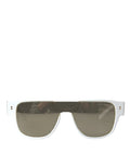Dolce & Gabbana White Acetate Mirror Lenses DG4356 Sunglasses by Dolce & Gabbana