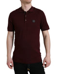 Dolce & Gabbana Maroon Collared Short Sleeves Polo T-shirt by Dolce & Gabbana