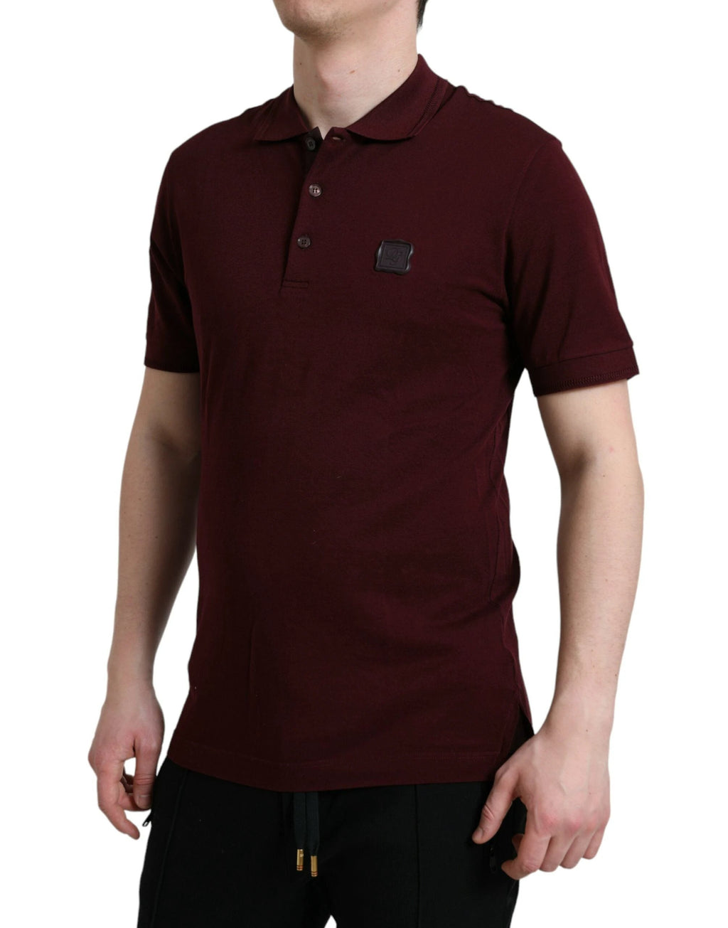 Dolce & Gabbana Maroon Collared Short Sleeves Polo T-shirt by Dolce & Gabbana