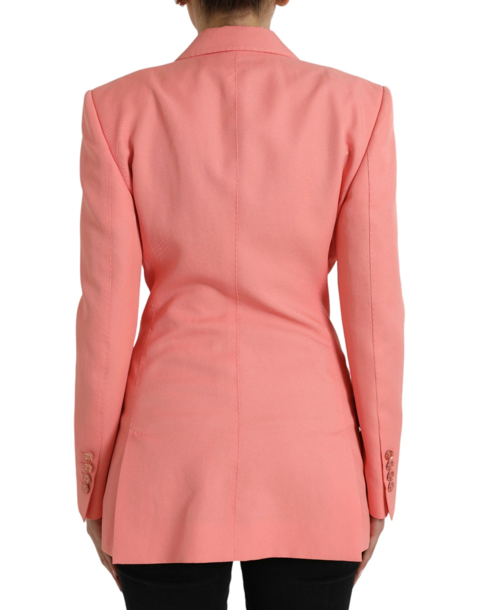 Dolce & Gabbana Pink Polyester Single Breasted Blazer Jacket by Dolce & Gabbana