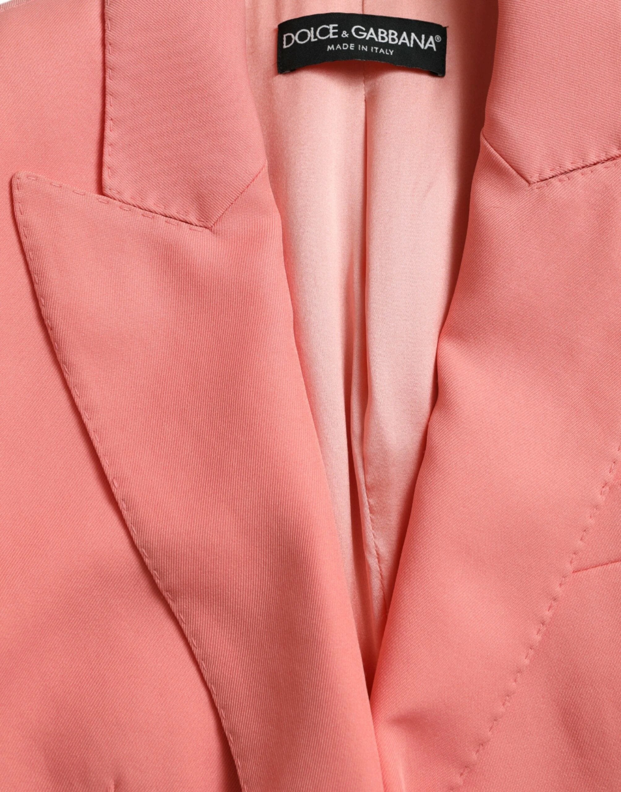Dolce & Gabbana Pink Polyester Single Breasted Blazer Jacket by Dolce & Gabbana