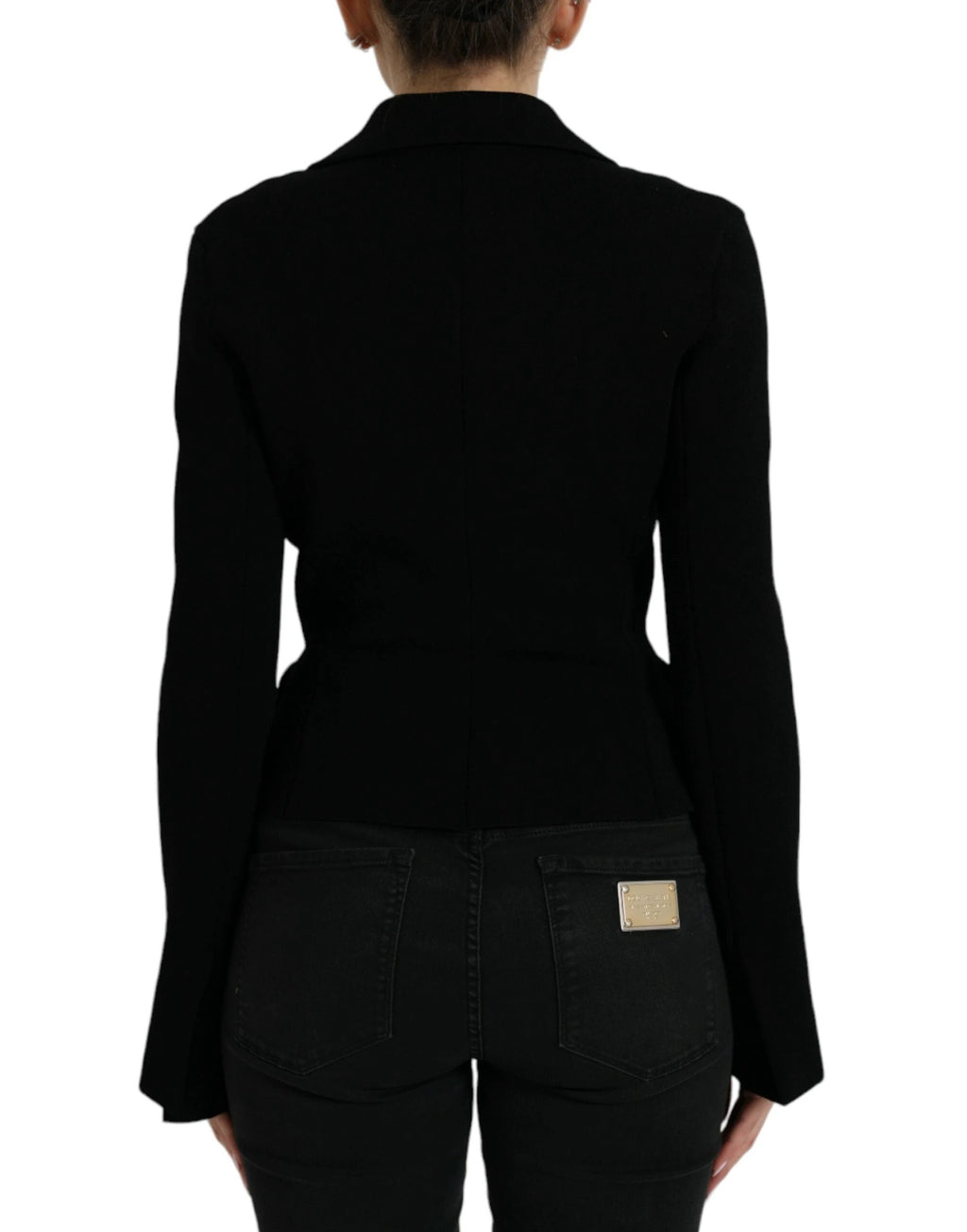 Dolce & Gabbana Black Viscose Single Breasted Blazer Jacket by Dolce & Gabbana