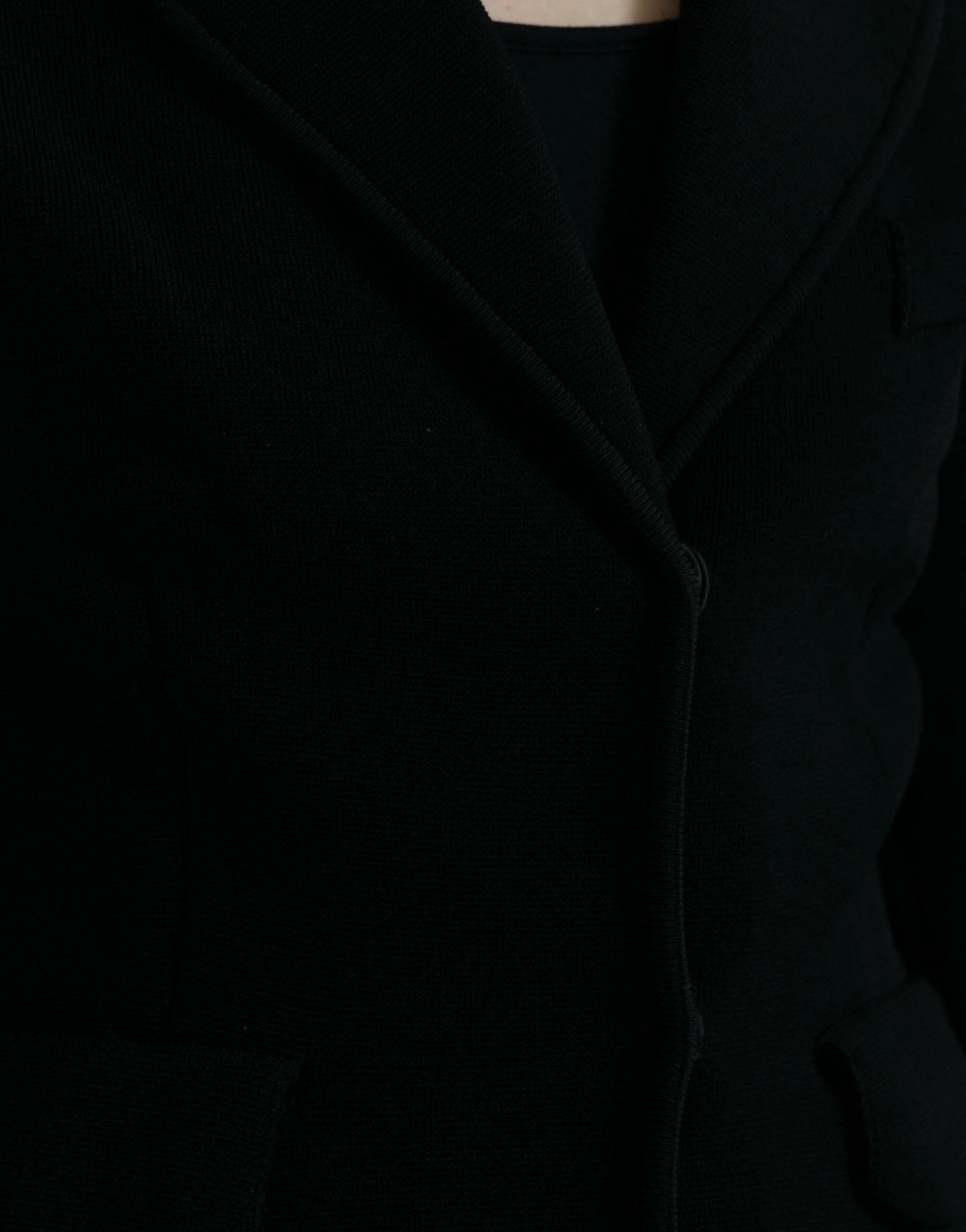 Dolce & Gabbana Black Viscose Single Breasted Blazer Jacket by Dolce & Gabbana