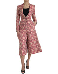 Dolce & Gabbana Pink Floral Jacquard Slim Fit 2 Piece Suit by Dolce & Gabbana