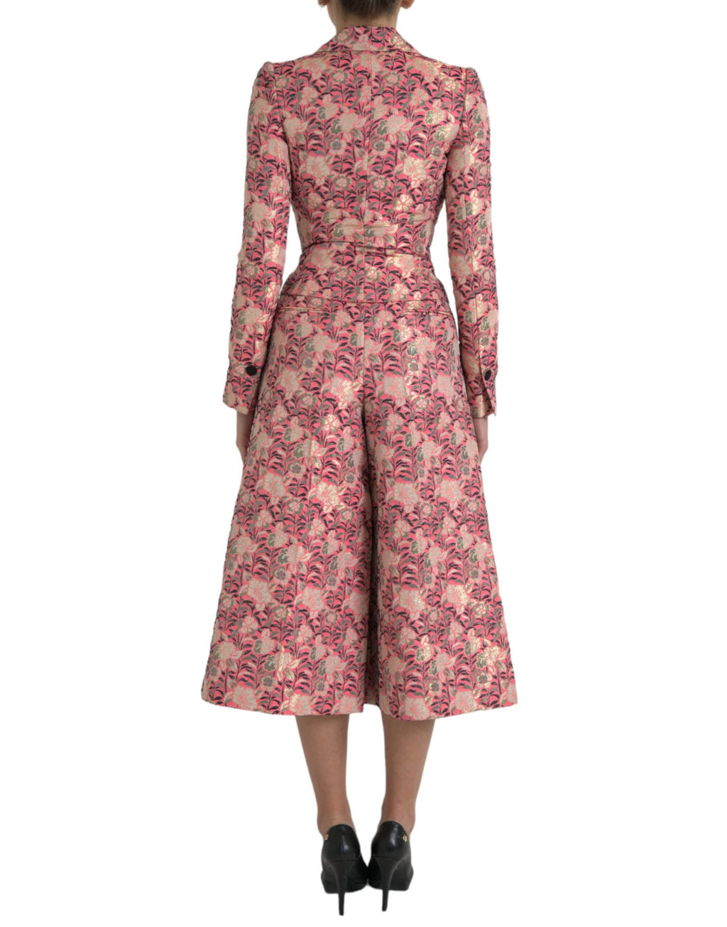 Dolce & Gabbana Pink Floral Jacquard Slim Fit 2 Piece Suit by Dolce & Gabbana