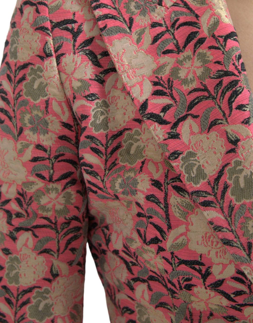 Dolce & Gabbana Pink Floral Jacquard Slim Fit 2 Piece Suit by Dolce & Gabbana