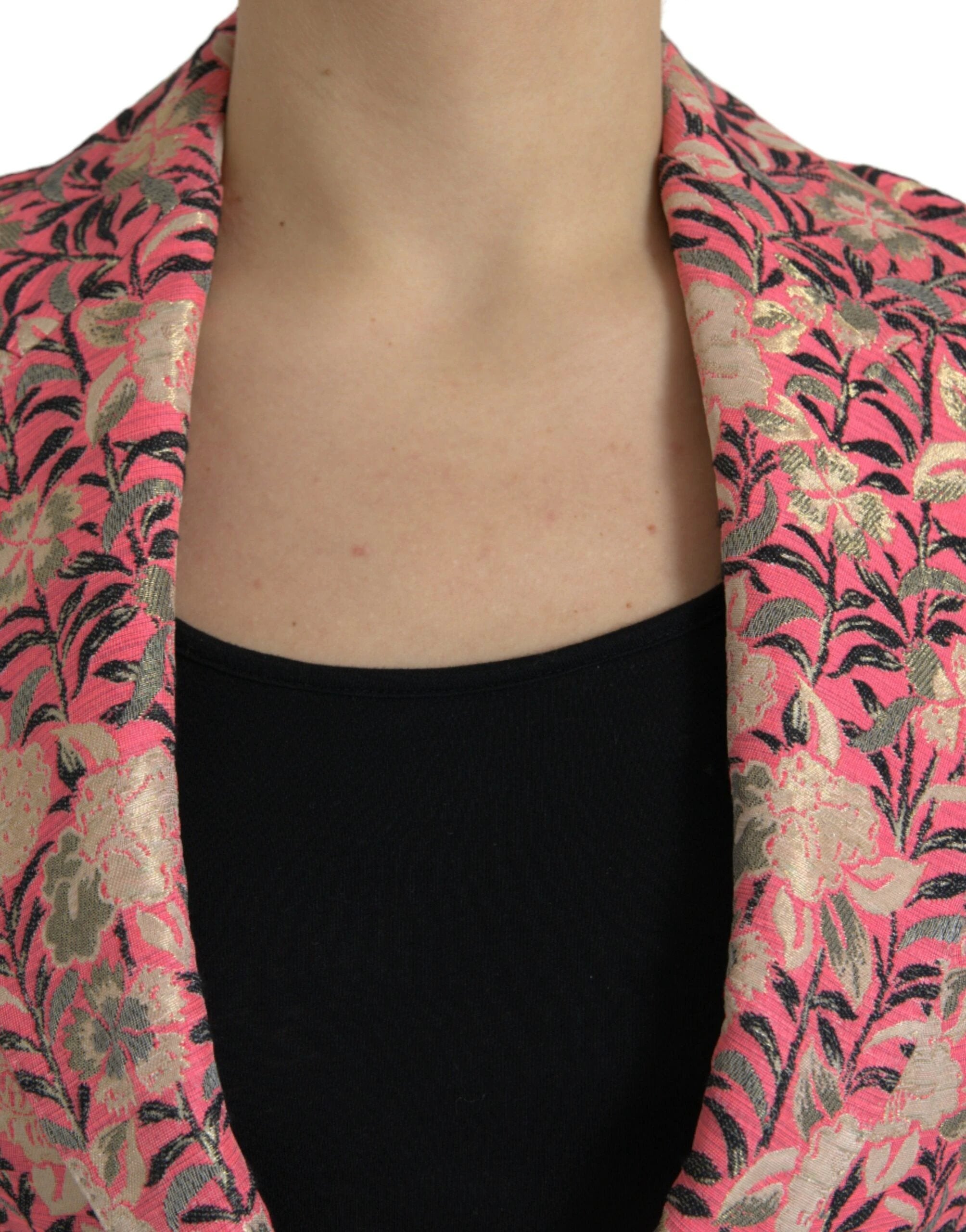 Dolce & Gabbana Pink Floral Jacquard Slim Fit 2 Piece Suit by Dolce & Gabbana